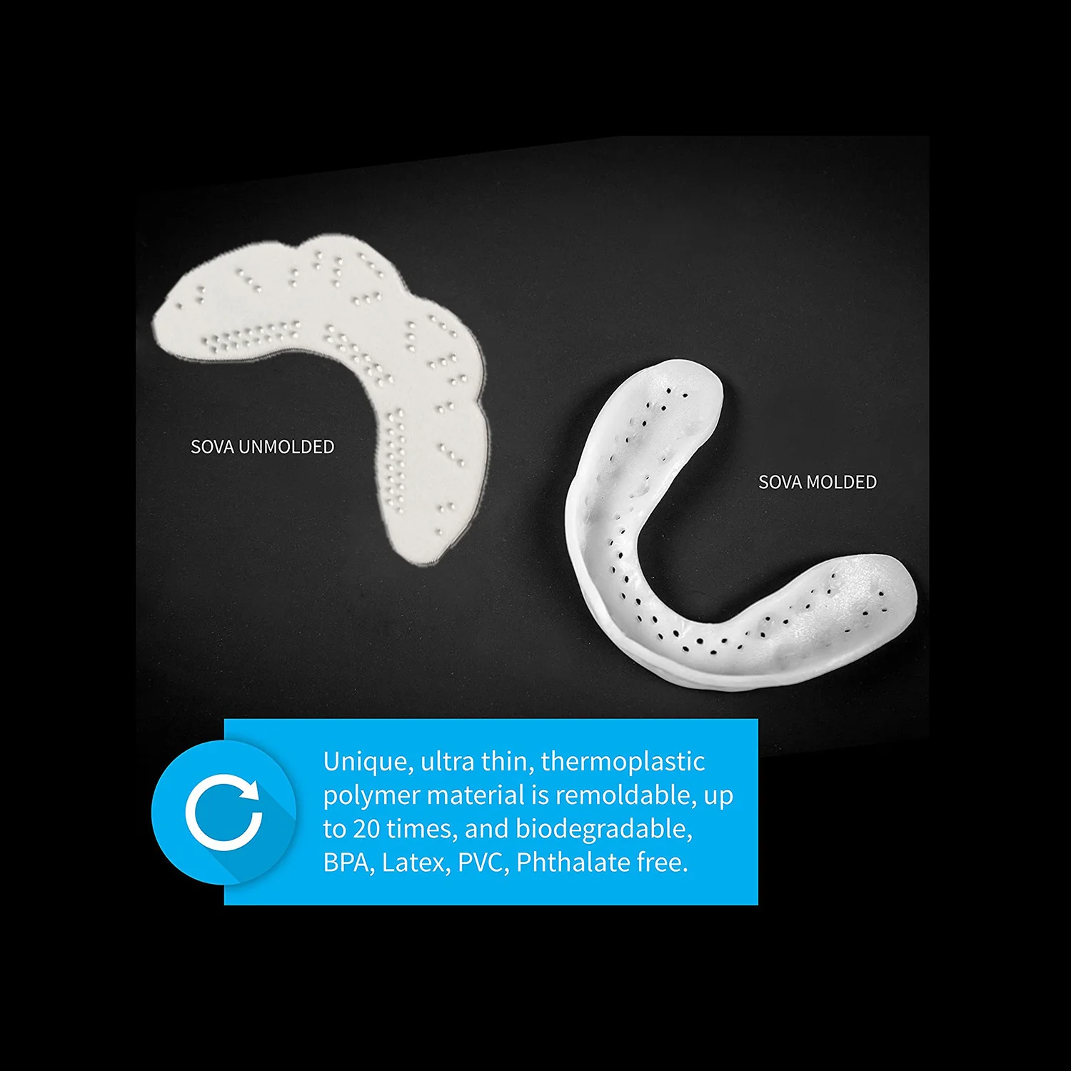 ยามปาก EVA เกรดอาหารสําหรับ Clenching และบดฟันในเวลากลางคืน Custom-Fit Sleep Night Guard เท่านั้นผู้ใหญ่จูเนียร์และเด็ก