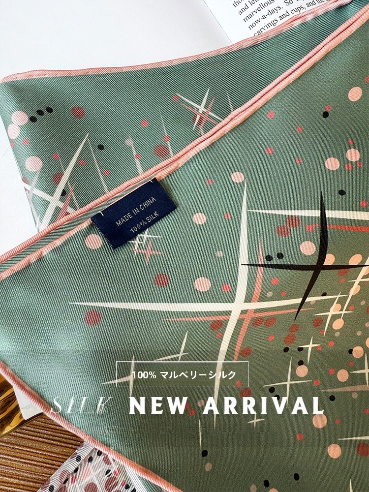 Lenço de seda dupla face 90cm sarja de seda versátil lenço quadrado de seda verdadeira para todas as estações inverno verão S...