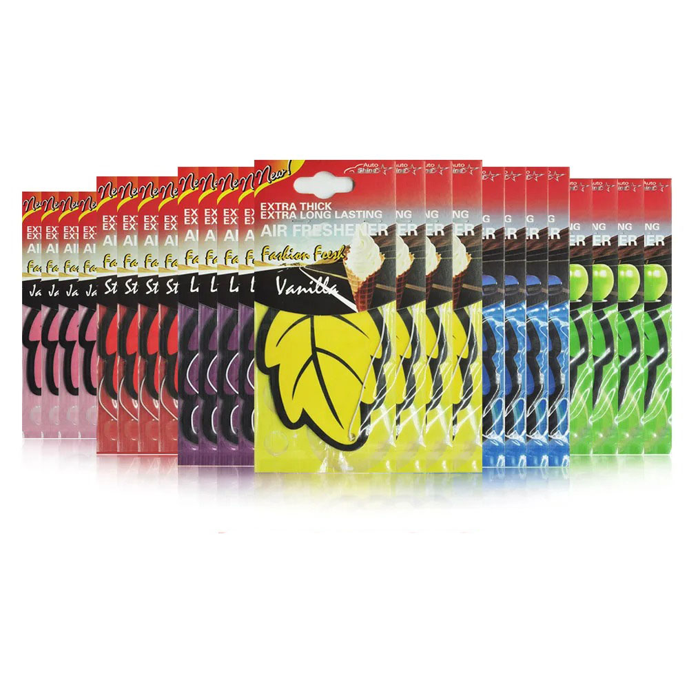 Ambientador de aire para coche, papel de té perfumado Natural, colgante automático, Perfume de vainilla, fragancia con forma de hoja, accesorios interiores, 3-60 piezas