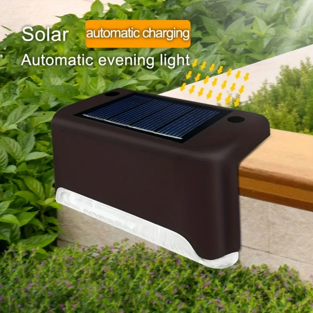 4/16Pack LED Solar Treppen Licht Lampe Wasserdicht Durchgang Hof Leitplanke Schritt Nachtlicht für Outdoor Garten Grenzen Terrasse