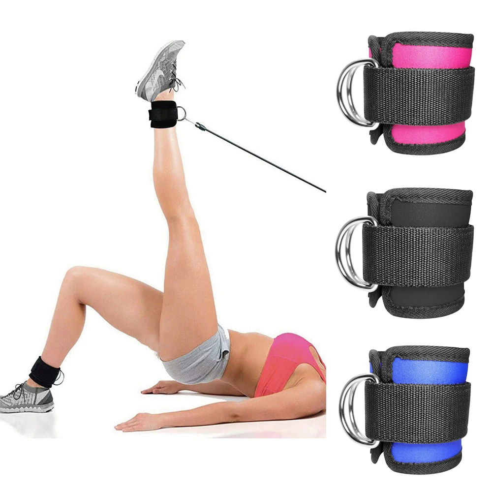 1 paquete de correas de tobillo para fitness, polea para entrenamiento de fuerza de piernas en el gimnasio con hebilla, protector deportivo, complementos de seguridad