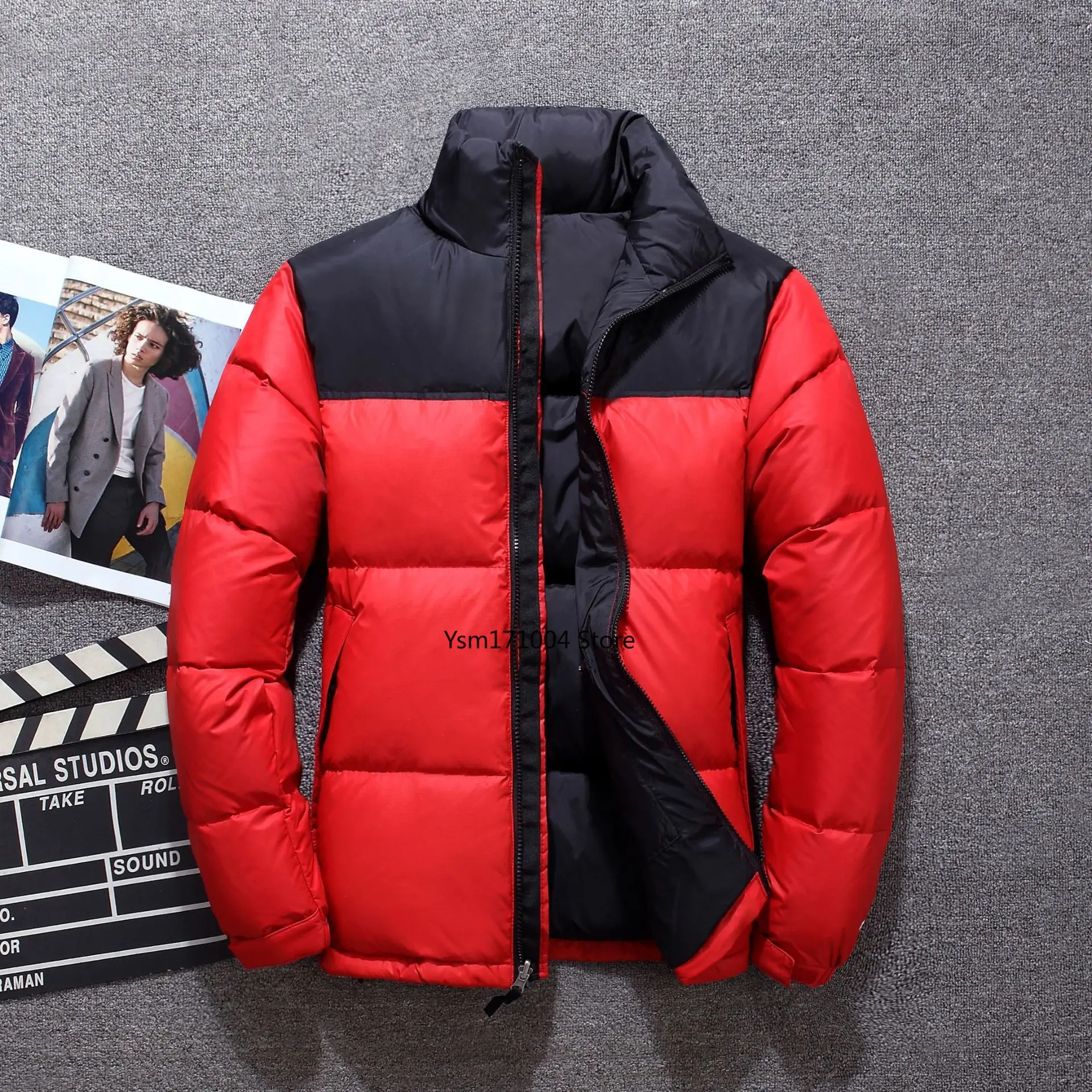 High Quality Winter Men's Down Jacket with White Duck Down Short Style 56%~60% Contrasting Color Insulation Men's Down Jacket