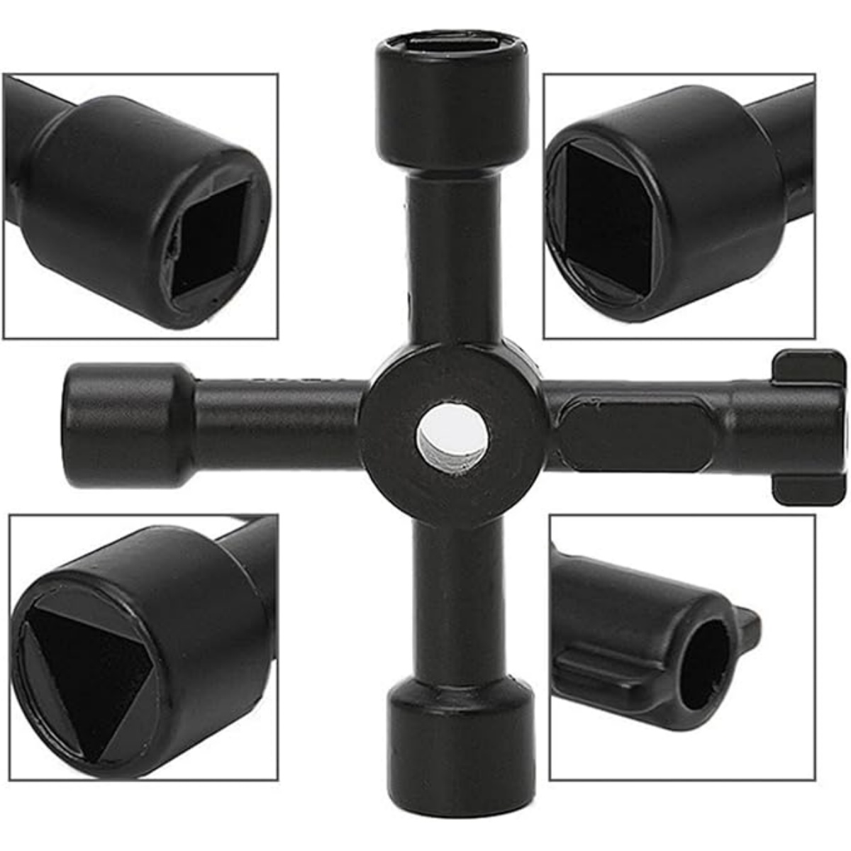 Multifunction 4 Ways Universal Triangle Wrench Key Plumber Keys Triangle for Gas Electric Meter Cabinets Bleed Radiators