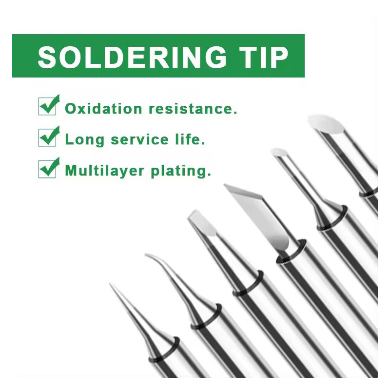 3 dicas/conjunto baku pontas de ferro de solda eliminação estática sem chumbo cabeça de solda pontas de solda para 900m 907 913 376 453 601d 878l