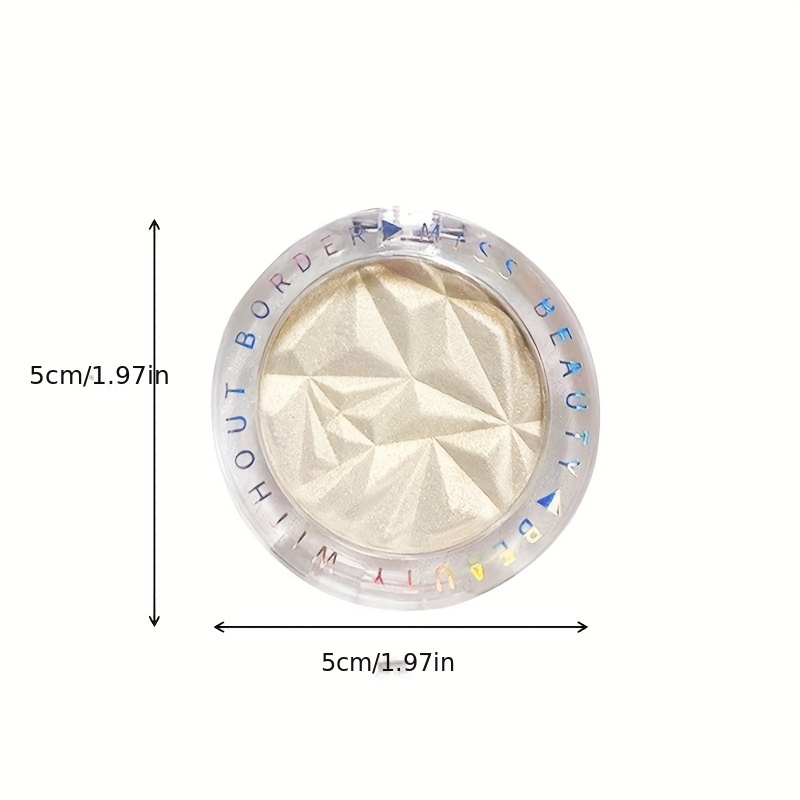 2-Farben-Diamant-Highlighter-Puder-Palette, Glitzer-Gesichtskontur, Aufhellung des Make-ups, Schimmer, ultrakonzentrierte, beleuchtete Kosmetik