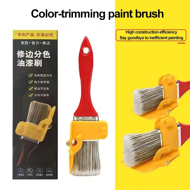 Pincel de canto profissional para paredes e tetos - Ferramenta portátil para aparar bordas com corte limpo para tinta látex, ideal para ambientes internos/oterários