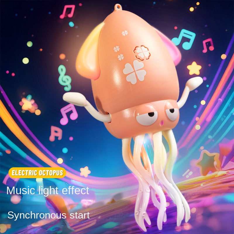 Magic Dancing Octopus Electric Squid Sensing Escape Obstacle Avoidance Octopus Children Decompression Fishing Toy Gift