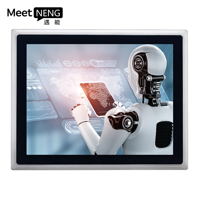 Komputer PC All-in-One Android 10 12 15 17 19 21 cali, przemysłowy ekran dotykowy IP65 LCD, PC przemysłowy RS485 RS232 HMI, panel PC przemysłowy