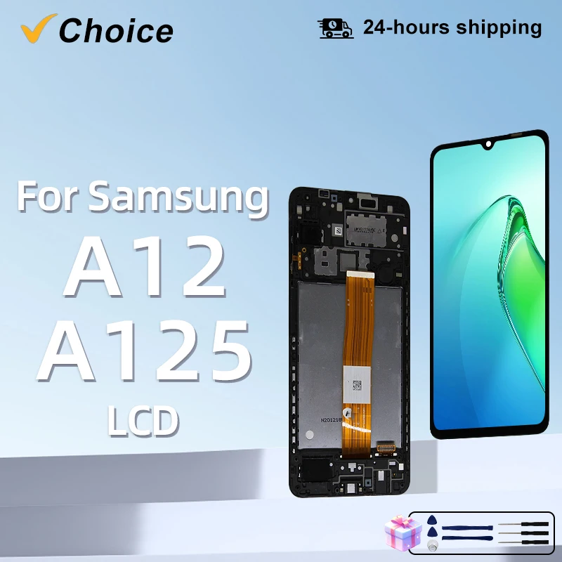 Nuevo probado para Samsung Galaxy A12 LCD A125F SM-A125F A125 pantalla táctil digitalizador para Samsung A12 reemplazo de pantalla