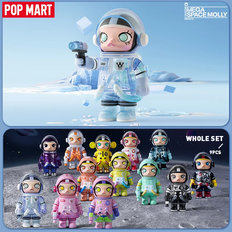 POP MART MEGA SPACE MOLLY 100% SERIA 02-B Tajemnicze pudełko 1 szt./9 szt. POPMART Pudełko z niespodzianką Figurka