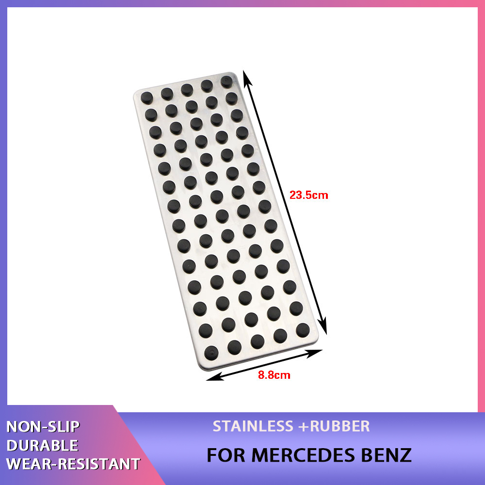 Estilo do carro antiderrapante placa de descanso para os pés sem broca pedal capa para mercedes/benz b c e s cls slk cla gla glk ml gl series