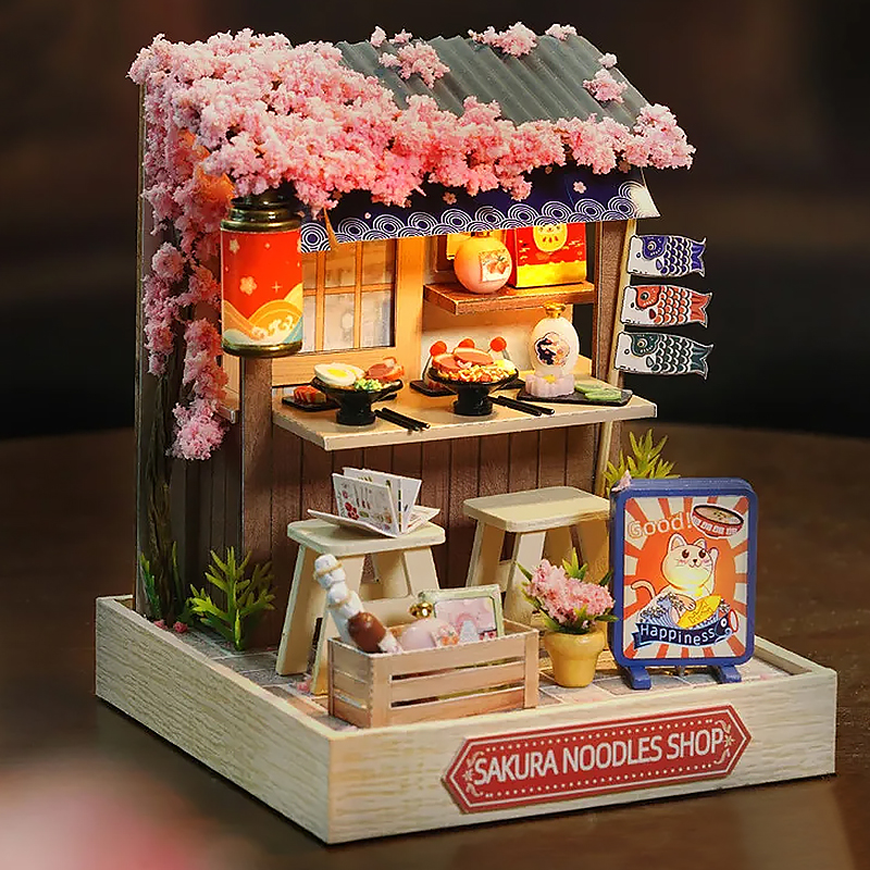 Mini maison de poupée, Kit de petite maison à monter soi-même, Puzzle 3D fait à la main, modèle d'assemblage, décoration de chambre à coucher, artisanat en bois, cadeau d'anniversaire