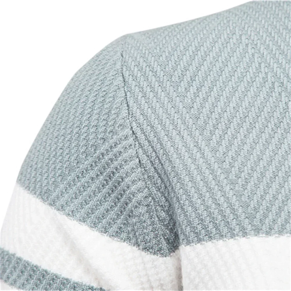 LONSDALE bordado para hombre y niño, suéter a rayas de invierno, jerséis gruesos y cálidos, suéteres cómodos ajustados informales básicos con cuello redondo para hombre