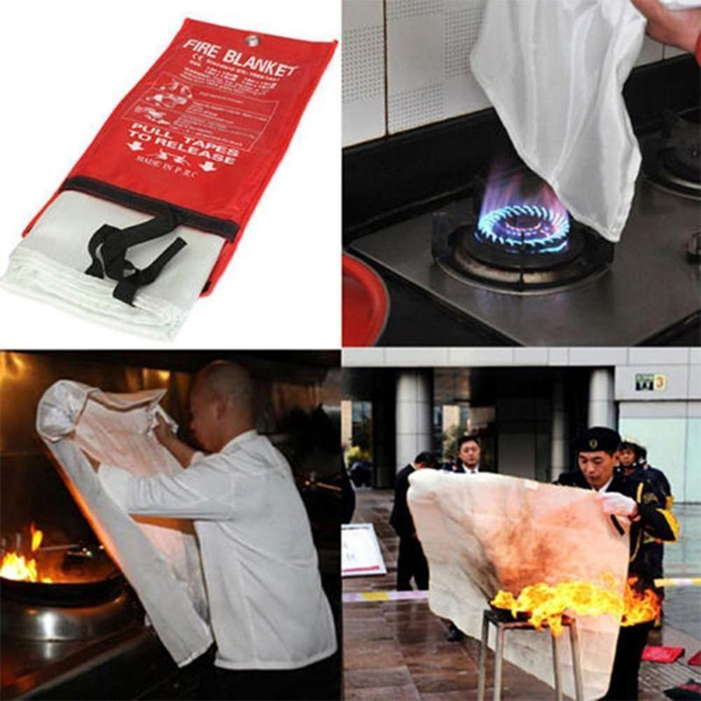 Fire Blanket Emergency Blanket Fiberglass Fire Suppression Blanket Flame Retardant Blanket Emergency Survival Safety Cover