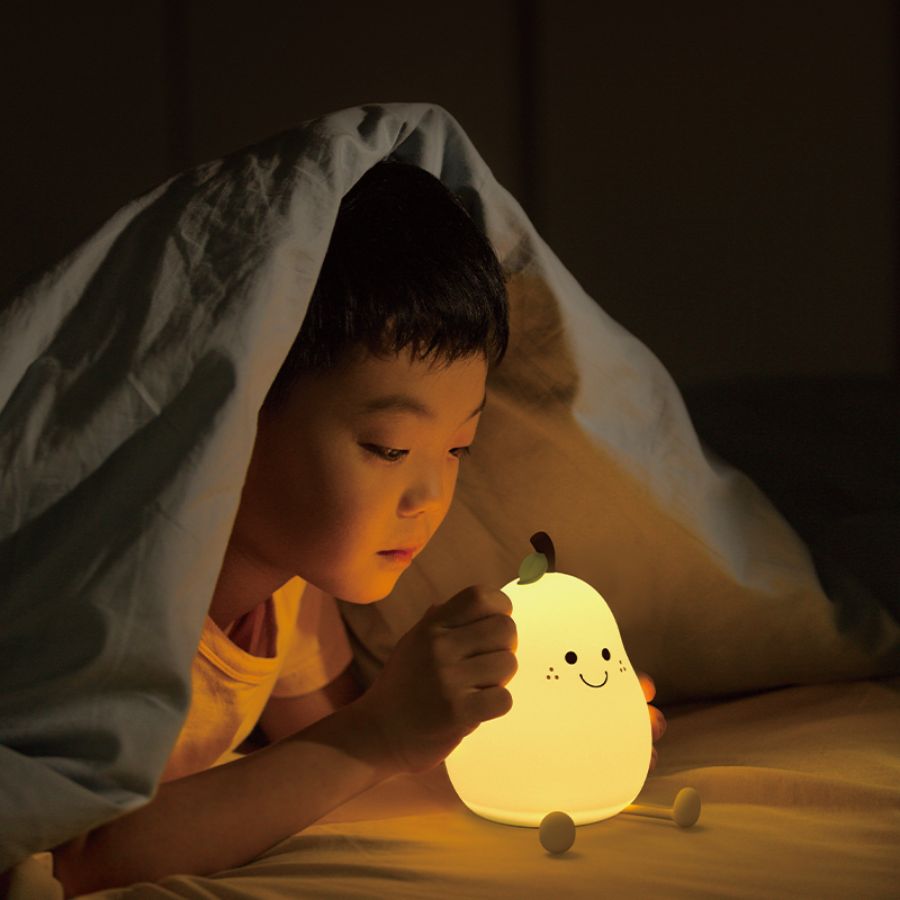 LED Birne Obst Silikon Nachtlicht 7 Farben Dimmen Touch USB Aufladbare Cartoon Nachttischlampe Schlafzimmer Dekor Nettes Kind Geschenk