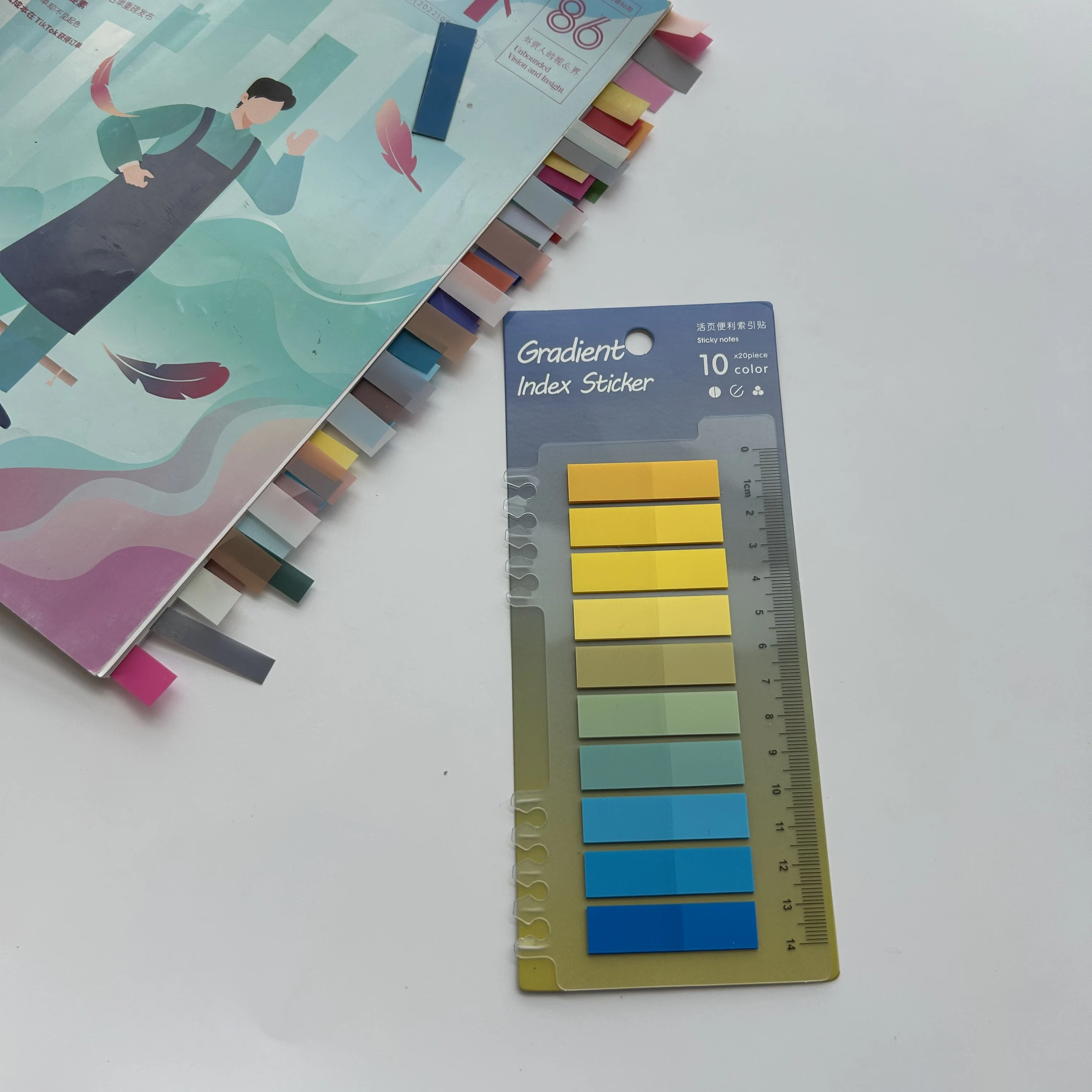 200 Sheets Transparent Sticky Notes Self-Adhesive Annotation Books Notepad BookmarksTabs Memo Posted It Pad Index Stationery