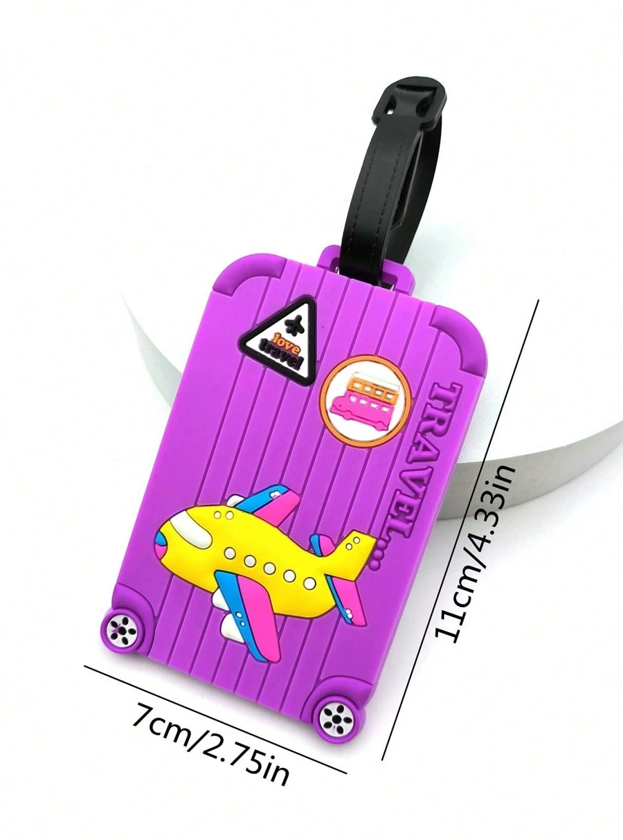 Etiqueta de bagagem de borracha macia de PVC Anime Cartoon Silicone Hang Tag Cabide de bagagem Capa de cartão de embarque