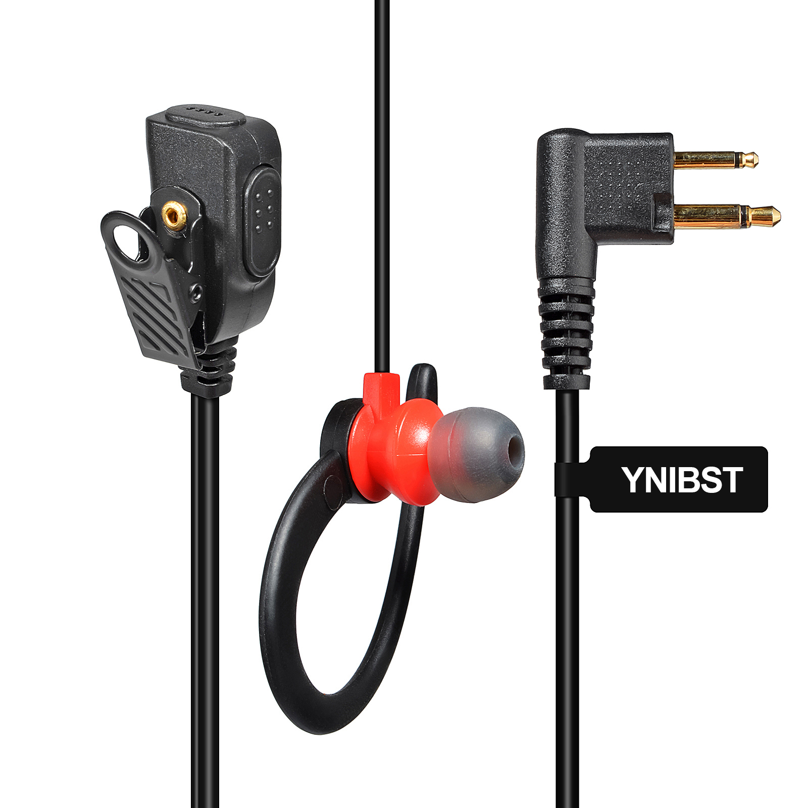 Fone de ouvido de segurança para walkie talkie em forma de G com microfone compatível com Motorola CP040 CP140 CP88 CP1200 GP2000 rádio de 2 vias