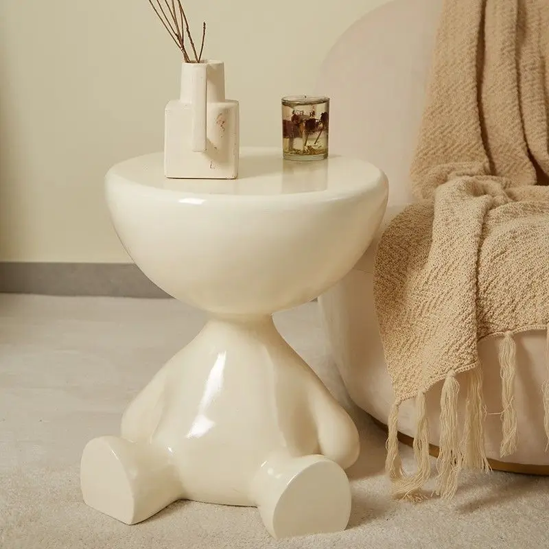 Cream bedside table creative ornaments movable small flat coffee table living room sofa small apartment home bedroom bedside