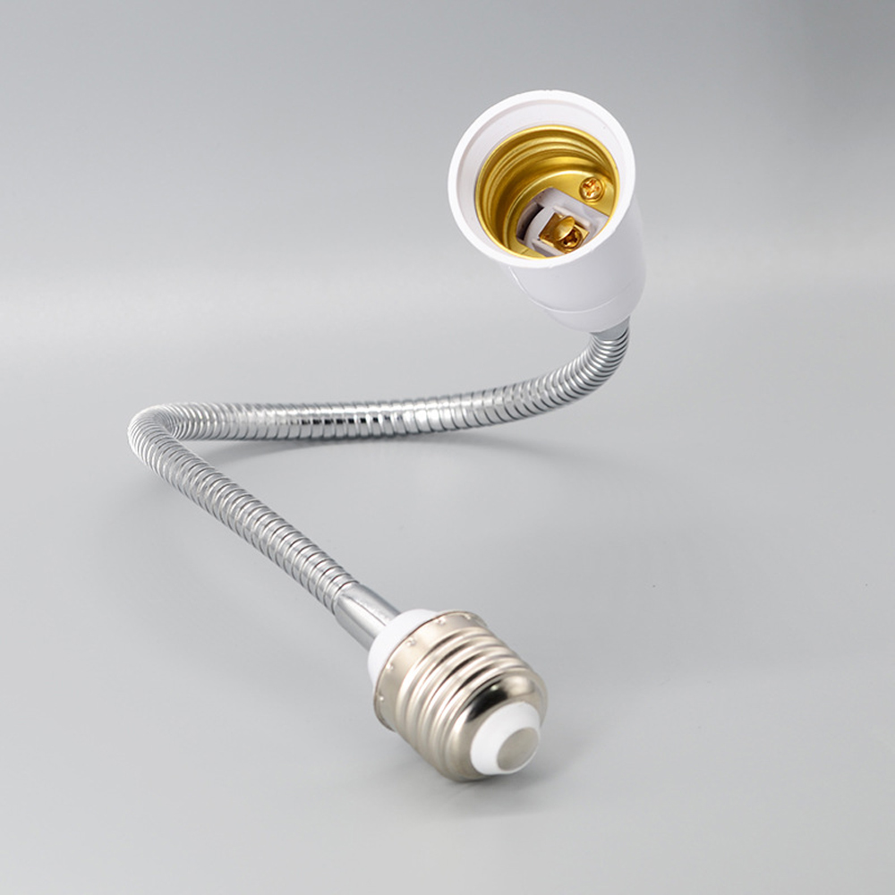 E27 LED Light Bulb Lamp Holder Flexible Extension Adapter Socket Extend E27 to E27 Adapter Converter Wall Base Holder Screw