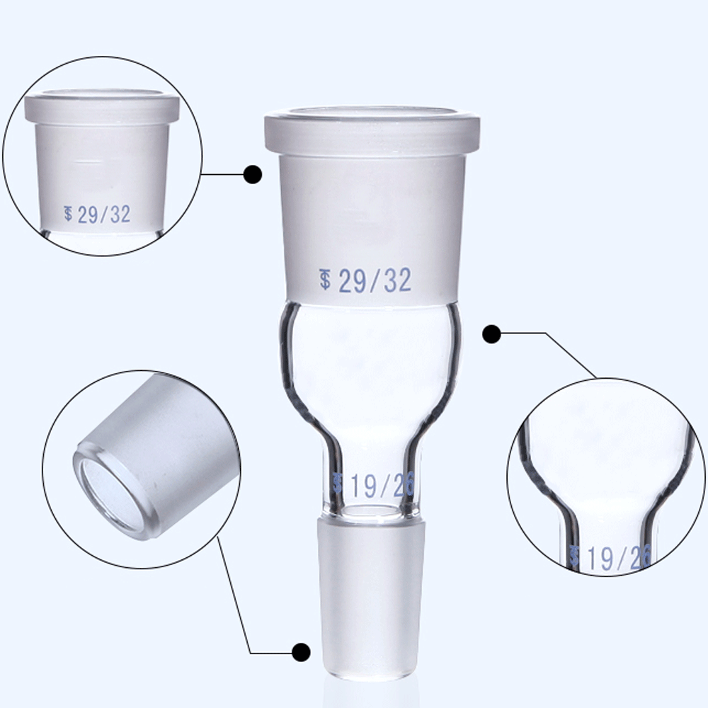 14/23 19/26 24/29 29/32 34/35 40/38 50/42 女性から男性へボロ。 ガラスジョイント ガラス減速機転送アダプター ガラス製品 Laborotary