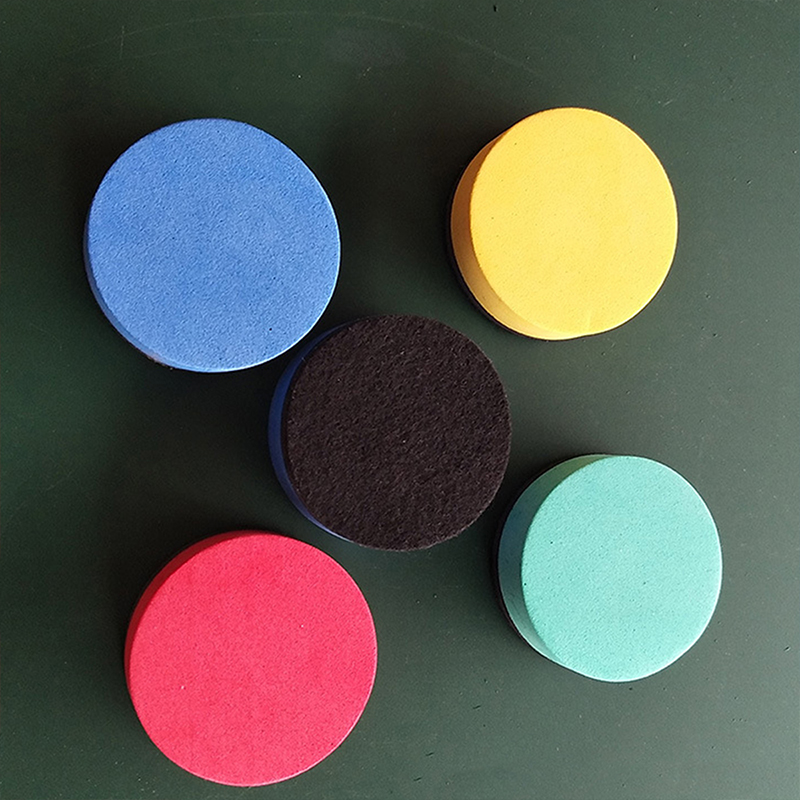 4 pz/lotto Rotondo Magnetico Mini Lavagna Gomma Lavagna Pulitore A Secco Pulire Pennarello Spolverino Accessori Scolastici Forniture Per Ufficio