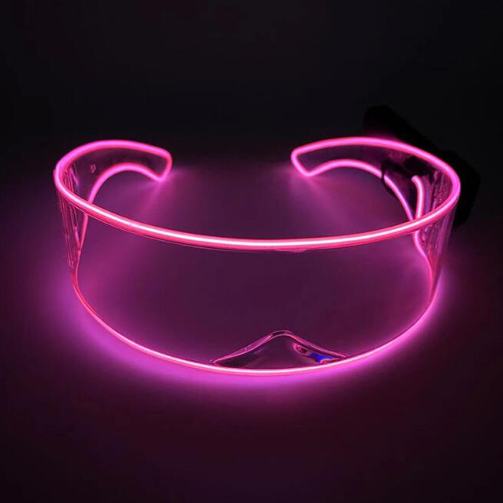 LED Light Up Óculos Rave para o Natal e Halloween, Luminous Visor Party