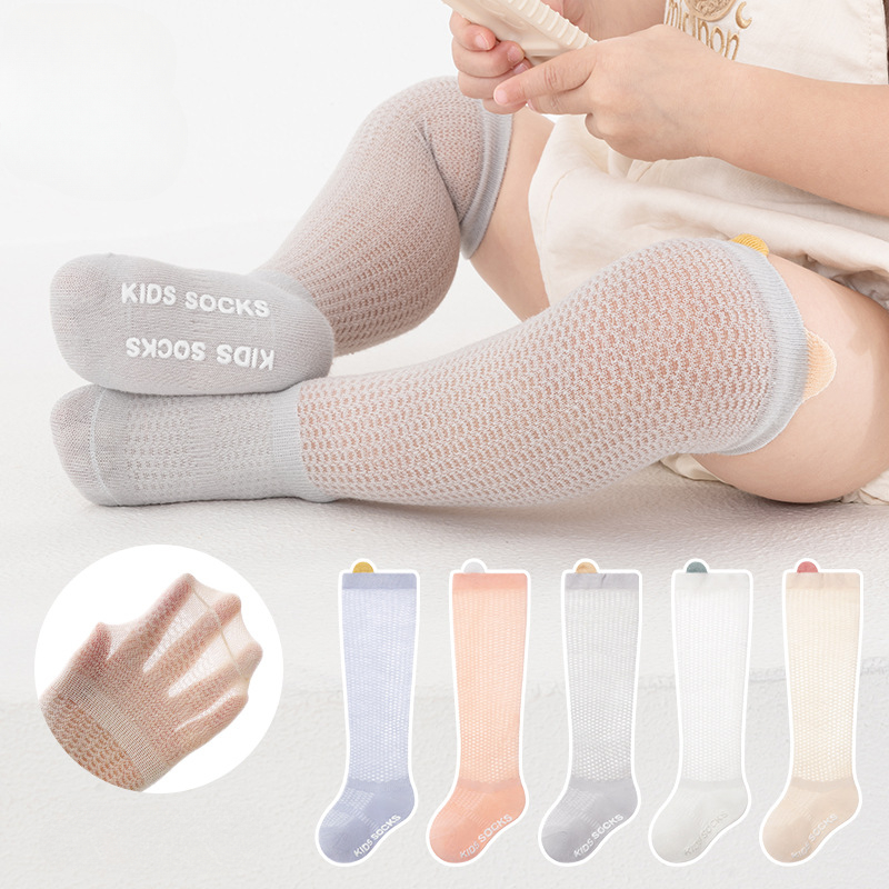 Summer Mesh Thin Baby Stockings Mosquito Baby Long Tube Socks Loose Cuff Boneless Newborn Socks Baby High Knee Socks