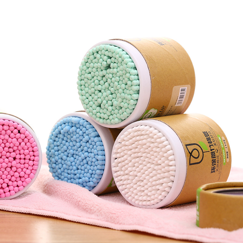 Bambu Cotonete Varas De Algodão, Botões De Algodão Macio, Limpeza De Orelhas, Tampões De Algodão, Saúde e Beleza, 200Pcs
