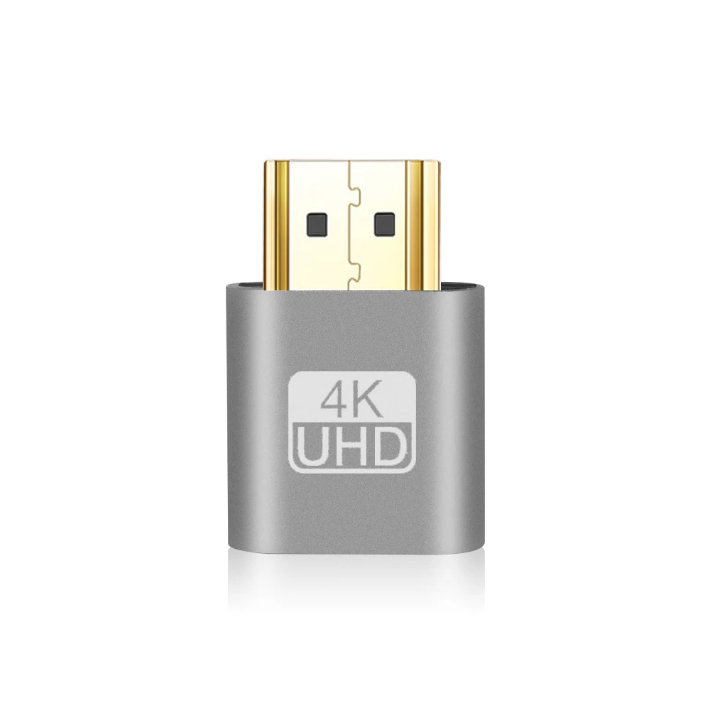 Adapter wirtualnego wyświetlacza VGA zgodny z HDMI 4K 1.4 DDC EDID atrapa wtyczki bezgłowy emulator wyświetlacza Ghost płyta blokująca kartę graficzną