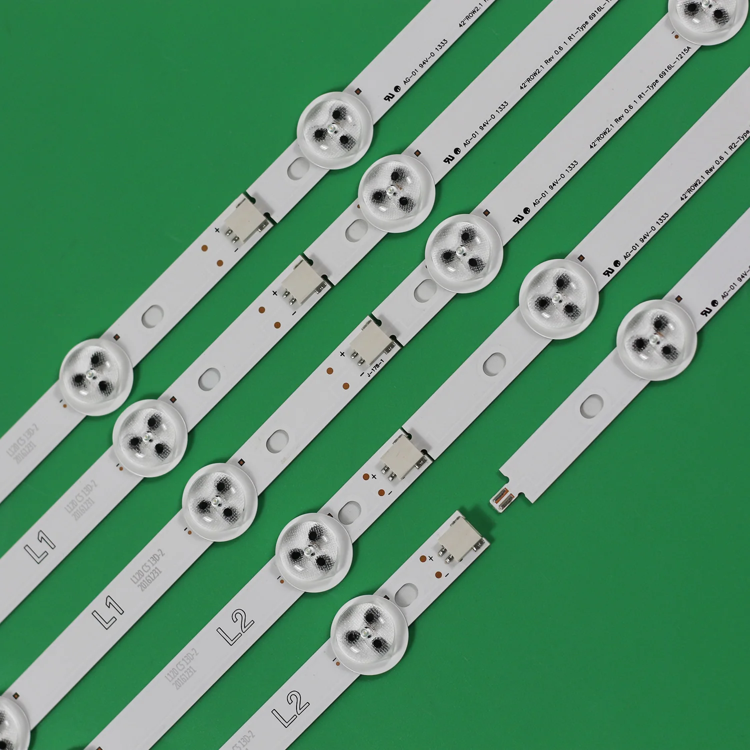 LEDバックライトストリップ,lg,42la6130,42ln540u,42ln5707,6916l-1338a,6916l-1339a,6916l-1340a,6916l-1341a,新品,セットあたり10個
