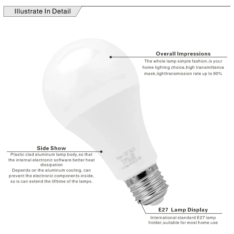 E27 DC/AC 12 V-85 V LED Lamp 3 W 6 W 9 W 12 W 15 W 18 W 25 W Laagspanning Licht 12 Volt Spotlight Verlichting Koud/Warm Wit Lamp