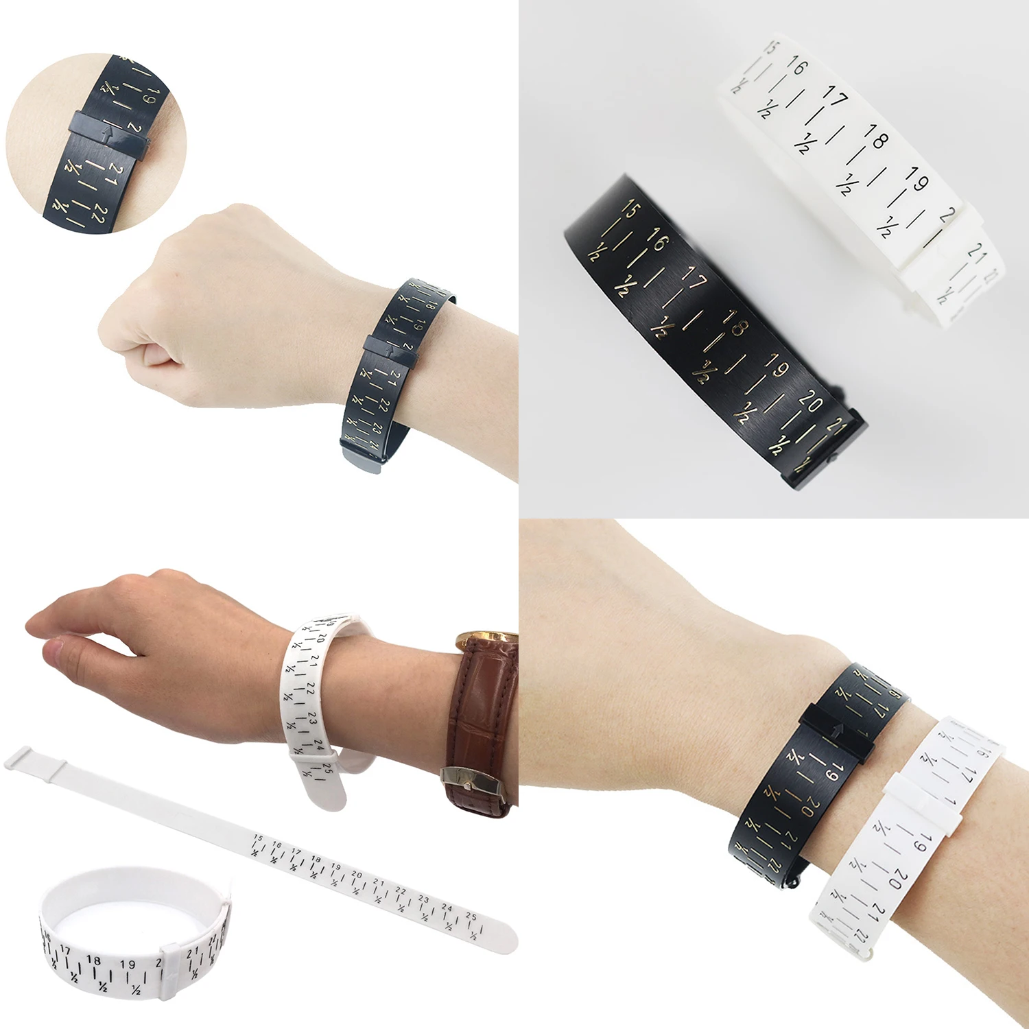 สร้อยข้อมือพลาสติก Sizer Gauge กําไลข้อมือวัดเครื่องประดับทําสร้อยข้อมือขนาดเครื่องมือ DIY เครื่องมือ