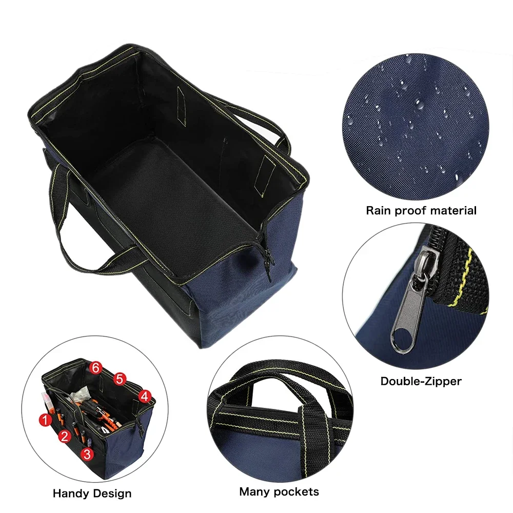 Multi-Function Tool Bag 1680D Oxford Cloth Electrician Bag Multi-Pocket Waterproof Anti-Fall Storage Bag