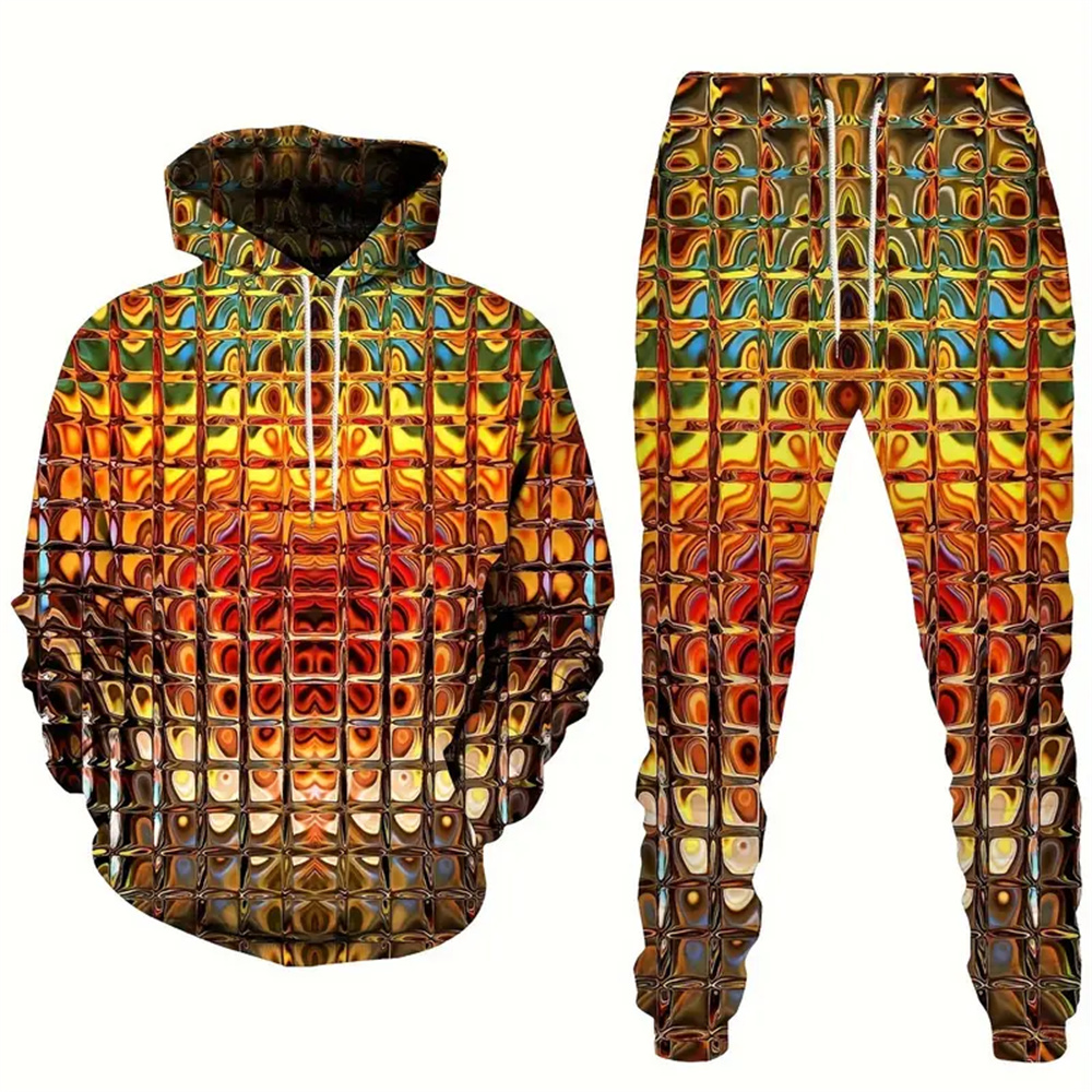 Männer Hoodies Für Männer Kleidung Glänzenden Druck Sweatshirt Anzug Mann Trainingsanzug Hose Sets Neue In Hoodies Sweatshirts Sport Anzüge Set