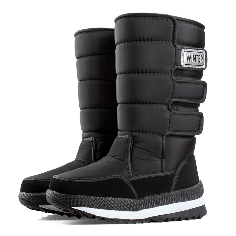 Herrenstiefel -40 °   Warme Mid-kalb Schnee Stiefel Männer Winter Schuhe Verdicken Plüsch Komfort Nicht-slip Plattform Booties Plus Größe Mann Schuhe