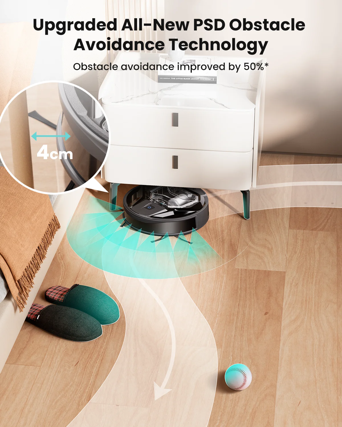 Lefant M320 Robot Vacuum Cleaner with Mop, 6000Pa Powerful Suction, Visible Dustbin, Carpet Detection, Alexa Voice Control