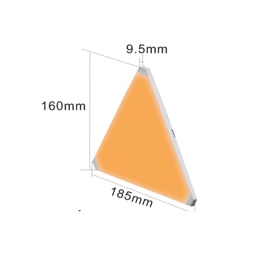 Lámparas triangulares LED súper delgadas con WIFI, Bluetooth, USB, aplicación TuYa, luz nocturna para juegos de ordenador, decoración de dormitorio, luz de pared interior