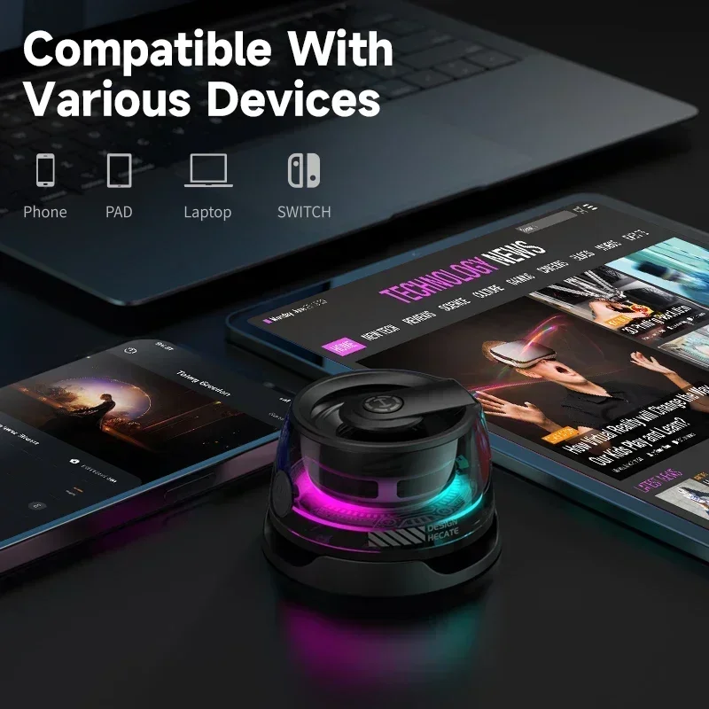 G200 portable mini magnetic bluetooth speaker RGB light speaker mobile phone holder wireless speaker home ktv machine