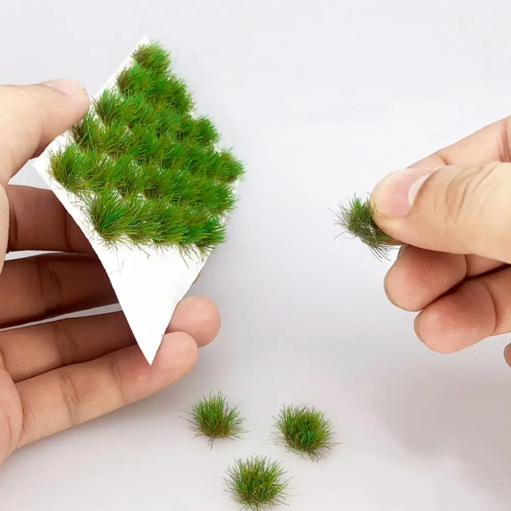 Mutlicolor-Simulación de hierba modelo de nido, Escena de arena, Material de bricolaje, hierba realista, Tuft, arbustos de hierba en miniatura, paisaje de racimo de plantas