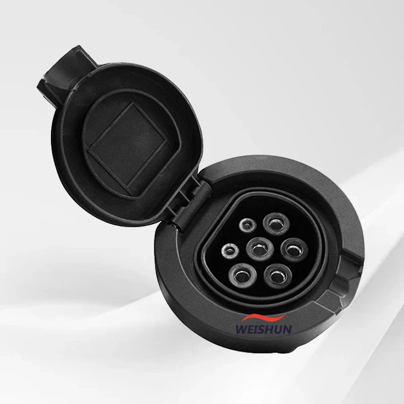IEC 62196-2 Type 2 Female socket 16A 32A Single Phase Three Phase EV Charging Station Socket