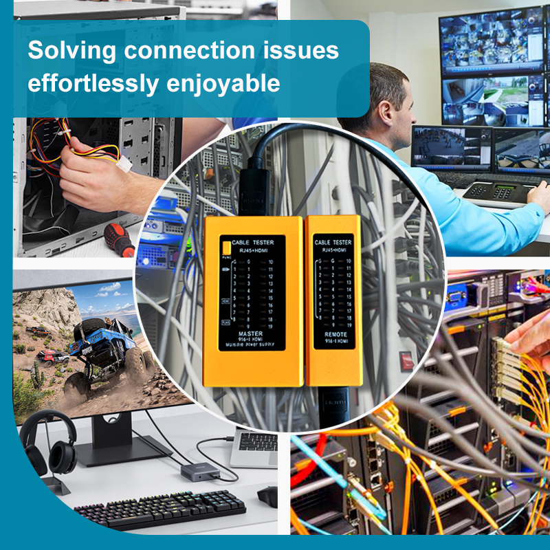 Тестер HDMI-кабеля и тестер сетевого кабеля - Многофункциональное устройство для тестирования HD-монитора и подключения к Ethernet