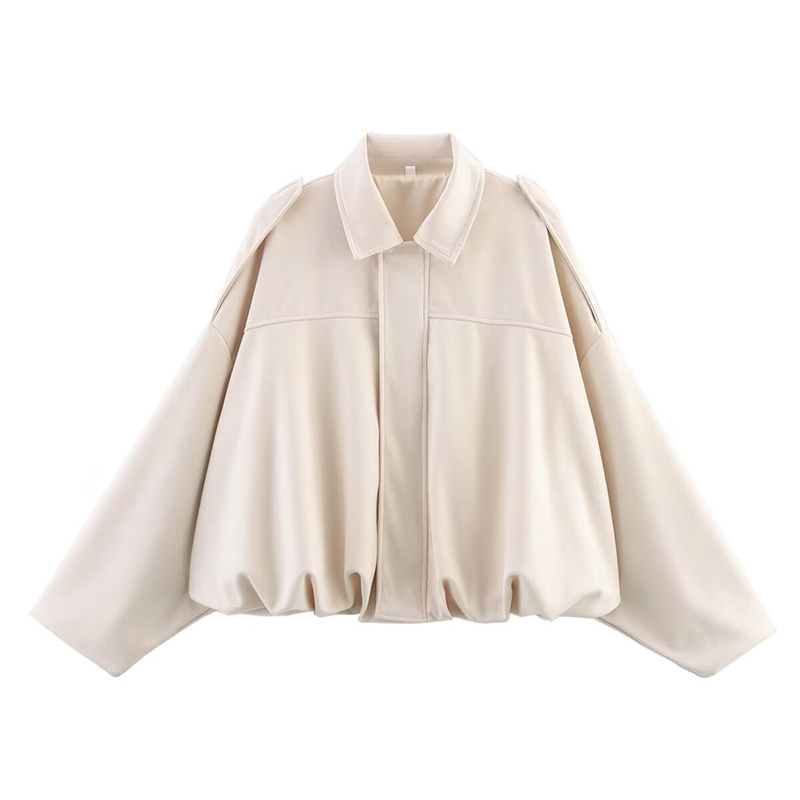 YENKYE Neue 2025, Frauen Wildleder Strukturierte Bomber Jacke Langarm Revers Kragen Lose Mäntel Casual Weibliche Oberbekleidung Chic Tops