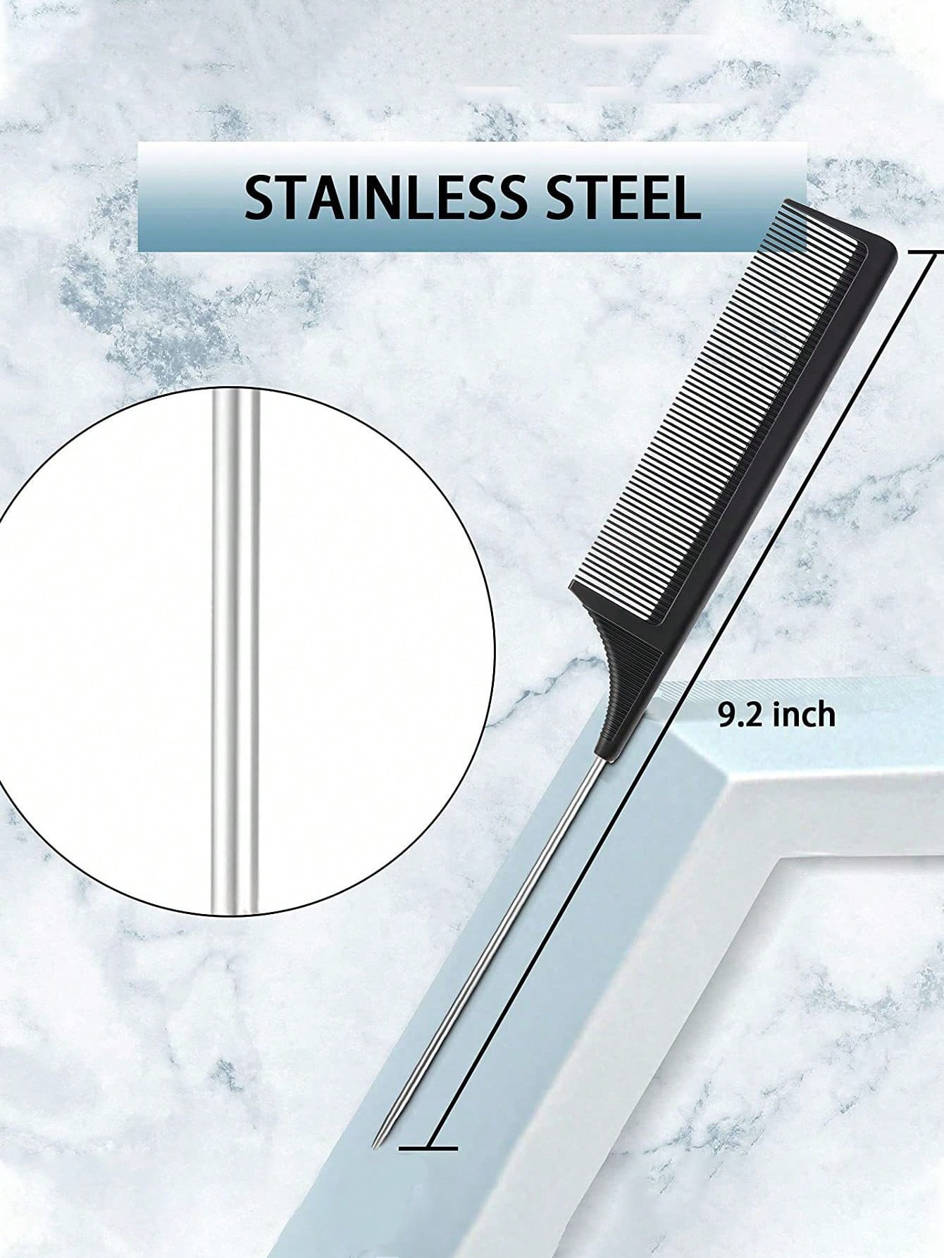 3pcs styling comb set with triple tear hair brush mouse tail comb edge brush,salon hair styling tool Special for real hair wigs