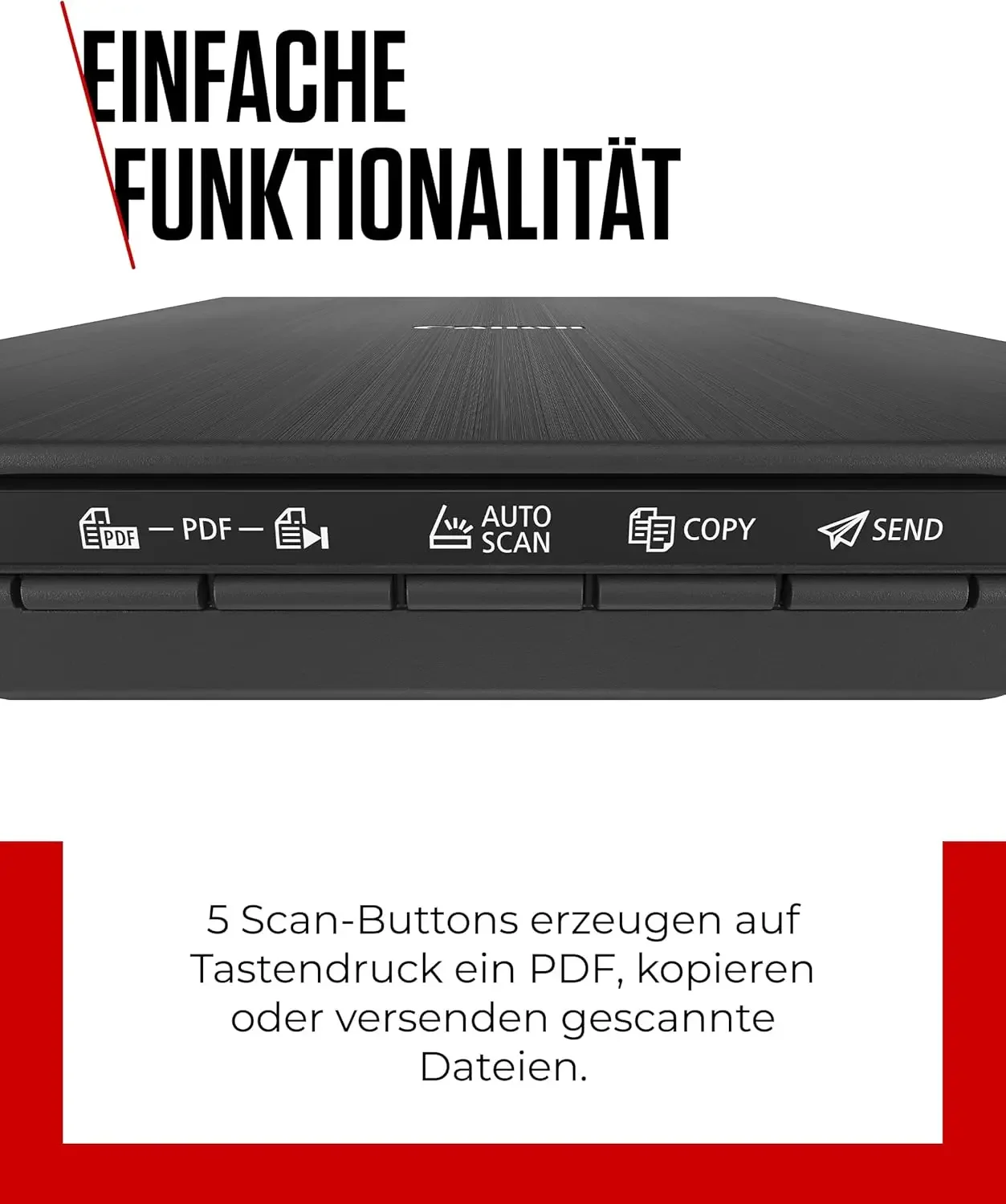 Canon Lide 400 Scanner (A4-Flachbett, CIS-Sensor, 4.800 x 4.800 DPI, Stromversorgung, 5 Scan-Tasten, Halter für Senkrechte