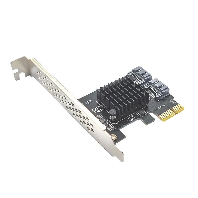Tarjetas PCI-E SATA 1X 4X 8X 16X PCI-E PCI Express a SATA 3,0 placa adaptadora de expansión SATA III de 2 puertos de 6Gbps con chip ASMedia 1061