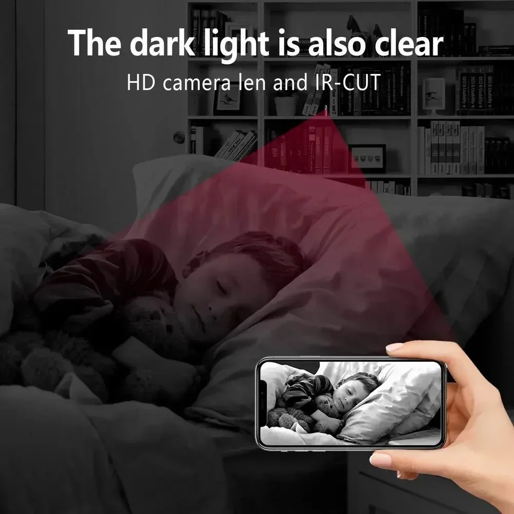 4K HD Smallest Mini Camera Espia Wifi Security Smart Home Surveillance Small Wifi Cam LR Night Vision Motion Detection Body Cam