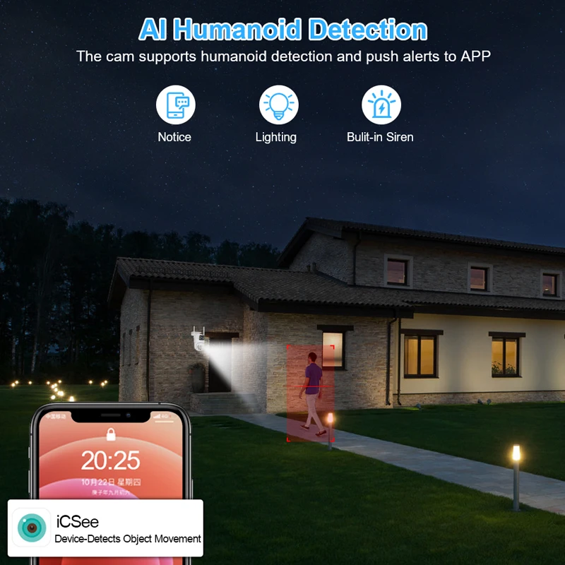 Sistema CCTV inalámbrico Smar, Kit de cámara WiFi, cámaras IP de 6MP con Audio de seguridad de doble lente, conjunto de videovigilancia NVR de 8 canales ICse