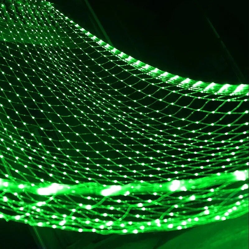 Led net net masche feen schnur licht girlande fenster vorhang weihnachts fee licht hochzeit party girlande licht
