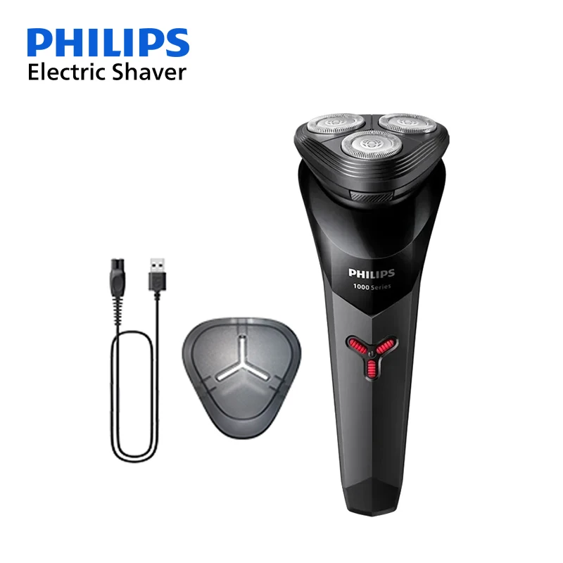 PHILIPS S1113 Elektrorasierer USB-Aufladung Edelstahl PowerCut Klingenrasierer Dreifach schwimmender Kopf Männer Schnellrasur Bartschneider
